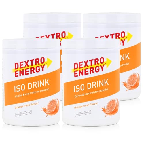 Isotonisches Getränkepulver von Dextro Energy Iso Fast Orange Fresh 440g (4er Pack)
