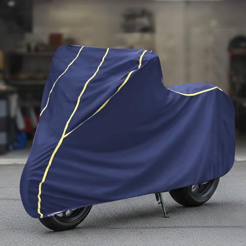 Image of Auto Hub 100% Waterproof Bike Cover, Dustproof, UV Protection Bike Cover for All Two Wheeler Bike Upto 350cc Size -Waterproof Blue