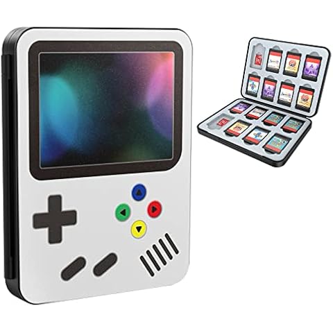 HEIYING Game Card Aufbewahrungsbox für Switch Game Card, Tragbare Schutzhülle Switch OLED Game Memory Card Storage mit 24 Game Card Slots und 24 Micro SD Card Slots Cover