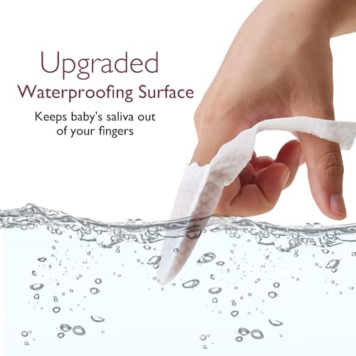 Image of Momcozy Baby Finger Toothbrush, Wipes Toothbrush, Tooth and Gum Wipes Tongue Cleaner, Infant Oral Cleaner, 30 Count