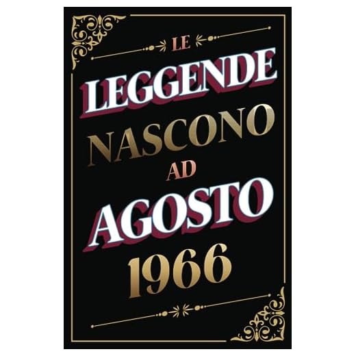 Le Leggende Nascono Ad Agosto 1966: Idea regalo originale e divertente di 57 anni per donne e uomini. Taccuino a righe