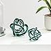 Torre & Tagus Orbit Hand Blown Glass Infinity Knot Sculpture - 3 Inch Glass Art Teal Knot Decor Ball for Home Decor, Small Centerpiece Table Decoration for Home Interior (Clear Teal)