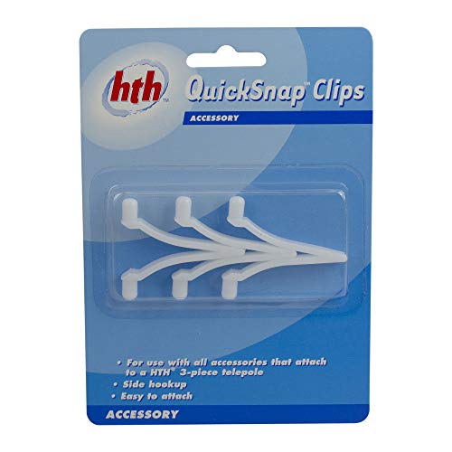 Pool Central Set of 3 White Replacement Butterfly Clips for Pool Cleaning Poles