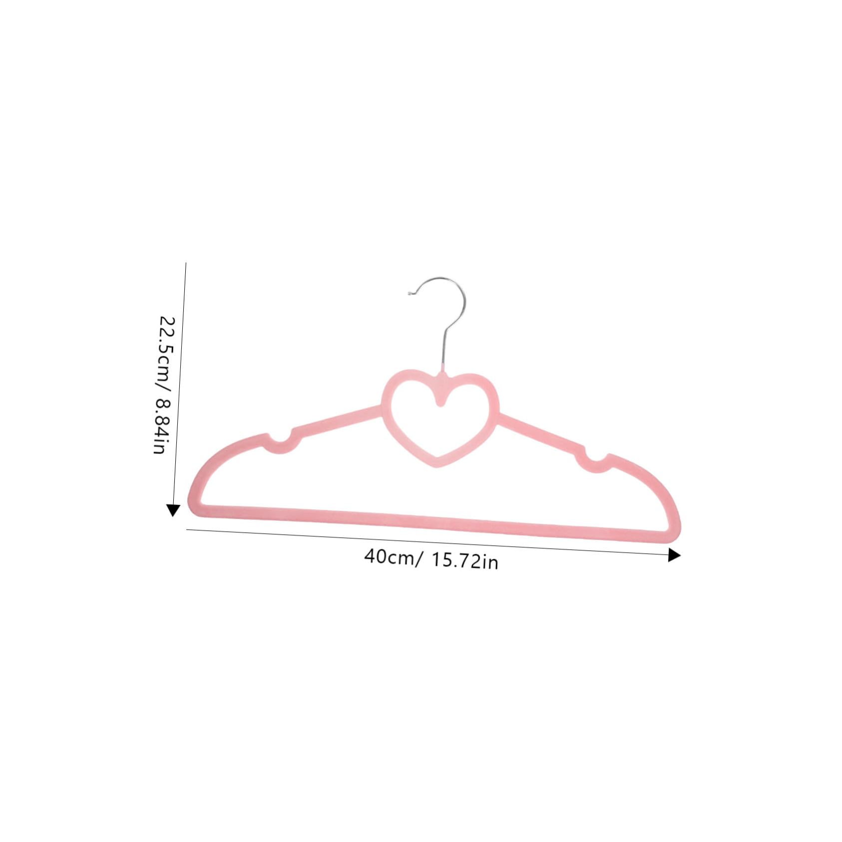 PRETYZOOM Anti-Slip Multiple Hooks Hangers 10pcs Plastic Heart Hangers for Closet Space-Saving