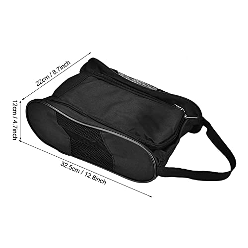 Yunir Sports Shoe Bag,Portable Breathable Golf Shoes Bag Light And Durable Nylon Shoes Case Pocket Pouch Storage Sports Accessory(Black) #TOP7