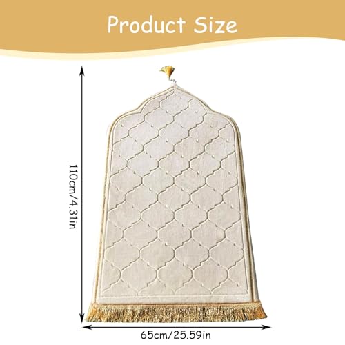 Tapis de prière turc traditionnel en flanelle épaisse et douce grand format