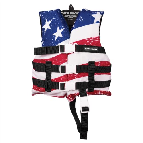 Image of Sportstuff Stars & Stripes Life Jacket for Adults & Kids - USCG Approved Life Vest for Men, Women, Youth & Child, Open-Side Watersports Vest for Boating, Tubing & Swimming