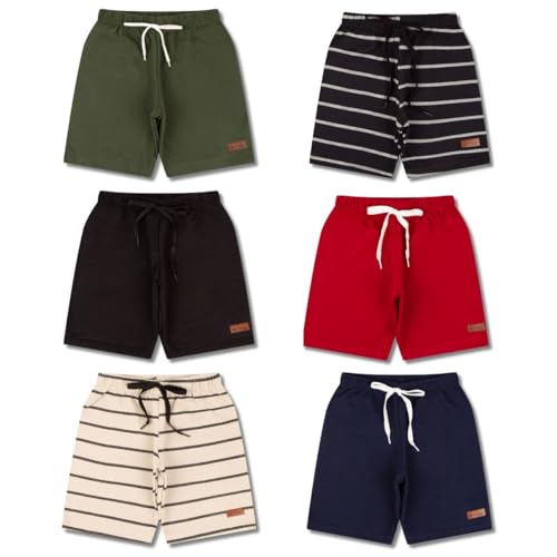 Kit 5 Bermuda Infantil Menino Shorts Moletinho Tamanho 1 ao 10 (BR, Numérico, 3, 10)