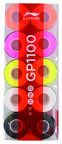 LI-NING Overgrip Griffband perforiert Tennis Squash Badminton Farbauswahl (bunt) Cover