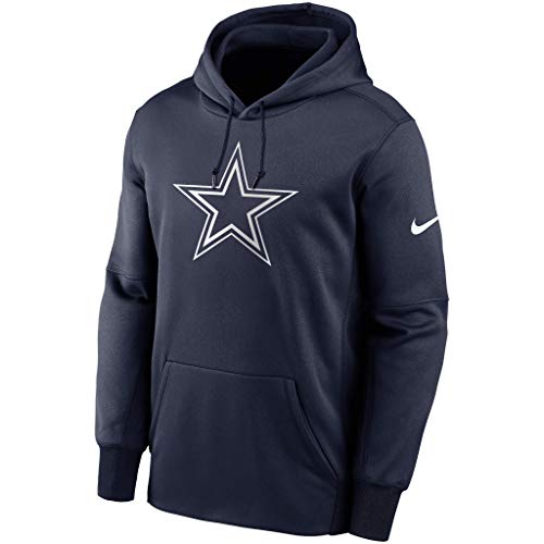 Dallas Cowboys NFL Dallas Cowboys Mens Nike Prime Logo Therma Pullover Hoodie, Navy, XX-Large