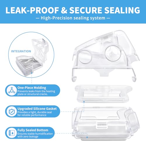 Image of Replacement Water Chamber for ResMed AirSense 10, 380ml Water Tub with 10 Packs Filters,Easy to Install and Clean, Reliable CPAP S10 Supplies