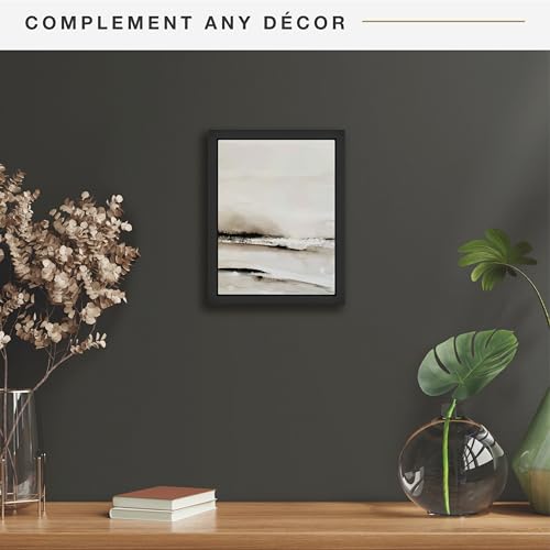 Image of MCS Canvas Float Frames 9x12 Frame, Black Frame for Finished Canvases, Vertical & Horizontal Wall Hanging Large Frame with Adhesive for Canvas Paintings (1-Pack)