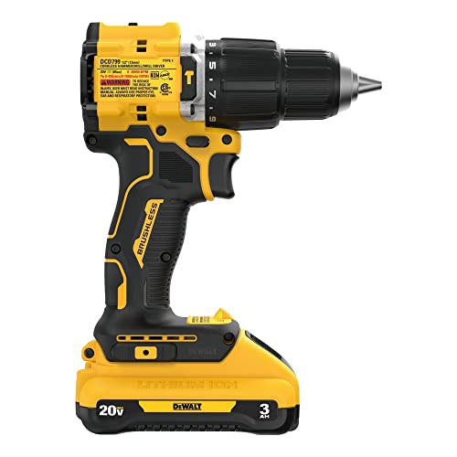 Image of ATOMIC 20-Volt Lithium-Ion Cordless 1 /2 in. Compact Hammer Drill with 3.0Ah Battery, Charger and Bag