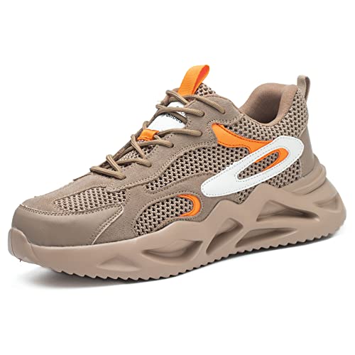 ZSDZSZ Sicherheitsschuhe Herren Damen Arbeitsschuhe S3 mit Stahlkappe Atmungsaktiv rutschfest Schutzschuhe Cover