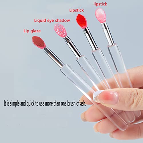 Teonei Silicone Lip Brushes With Covers,Lipstick Lip Gloss Applicator Brushes,Makeup Beauty Brushes,6Pcs #TOP2