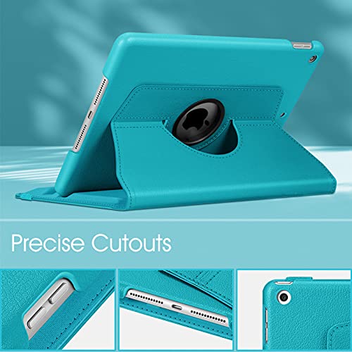 Image of Fintie Rotating Case for iPad 9th Generation (2021) / 8th Generation (2020) / 7th Gen (2019) 10.2 Inch - 360 Degree Rotating Stand Cover with Pencil Holder, Auto Wake Sleep, Legacy Teal
