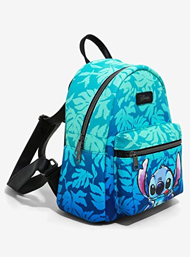 Disney Lilo & Stitch Blue Tropical Leaves Mini Backpack BLACK NONE2