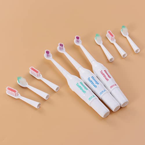 Image of UKCOCO Electric Toothbrush for Dogs and Cats Portable Pet Oral Care Tool with 3 Cleaning Brushes and 6 Replaceable Heads Lightweight Travel Design Gentle for Teeth and Gums