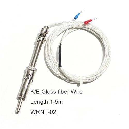 Termopar WRNT-02 tipo E con resorte de compresión y cable blindado de 3 metros 2