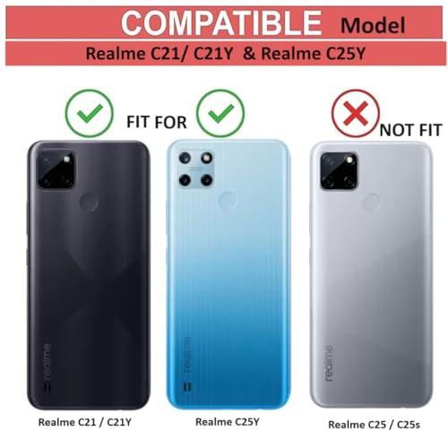 Image of COVERBLACK Rubber Back Cover for Realme RMX3261 / C21Y / C25Y - Transparent