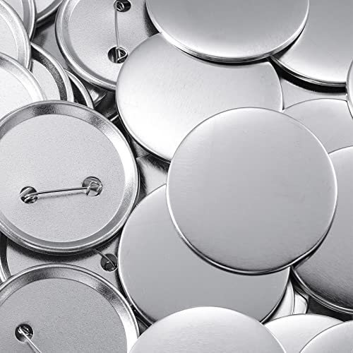 300 Pieces Blank Button Making Supplies Round Badge Button Parts Metal Button Pin Badge Kit For Button Maker Machine, Including Metal Shells Back Cover And Clear Film (Tinplate,2.28 Inch) #TOP4