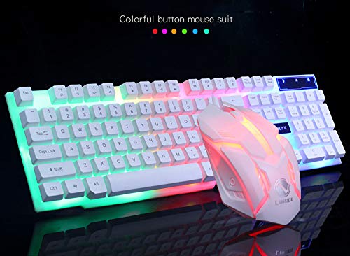 Teclado Gamer HHmei Iluminado USB Blanco miniatura 2