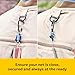 SF Strongest Magnetic Release Holder with Coiled Lanyard Aluminum Alloy Hook - Blue