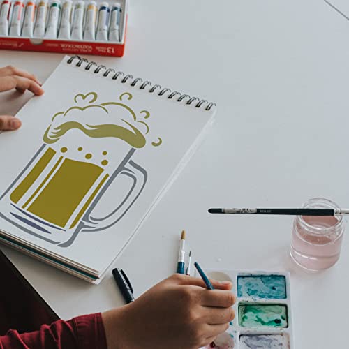 FINGERINSPIRE Pochoir de chope de bière 29,7 x 21 cm Tasse de bière réutilisable Pochoir de Dessin Pochoir de Signe de bière pour Bar ou Cuisine Pochoir de Festival de bière pour Peinture - Image 7