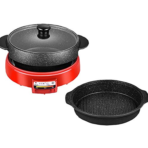 BBQ Hot Pot Hot Pot/Pan Electric Barbecue/Korean household three-speed adjustment temperature control, large firepower large capacity Maifan stone non-stick barbecue pot