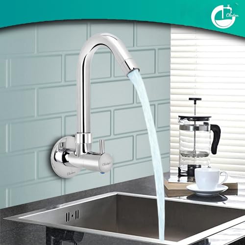 Image of CLINTON Kitchen Sink Cock with 360 Degree Swivel Spout | Sink Tap | Faucet | Tap for Sink (Turbo)