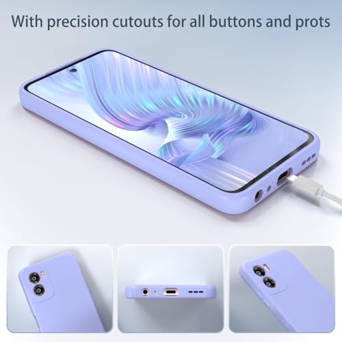 Image of DIZORO Microfiber Candy Back Cover Case for Redmi 15a Soft Silicone Rubberized Back Cover Case with Camera Protection - Purple