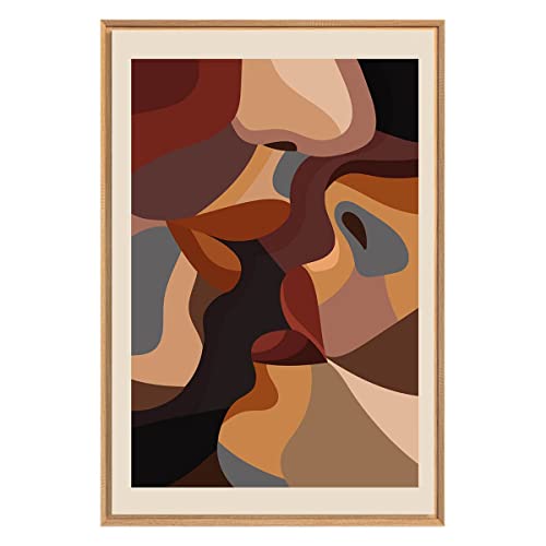 Tableau mural encadré visages Ceanothe 65x97 cm décoratif