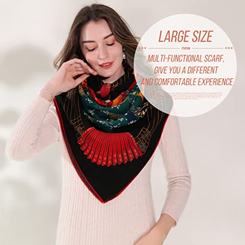 Xinmurffy 100% Wool Scarf Pashmina Shawls And Wraps For Women Cashmere Warm Winter Soft Large Scarves Cold Weather #TOP2
