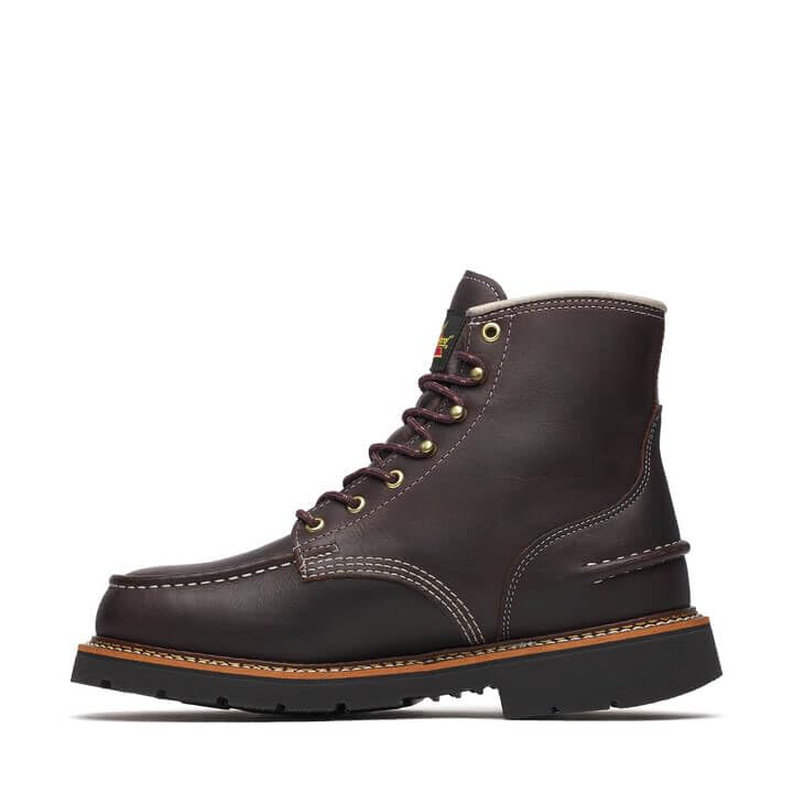 Thorogood 1957 Flyway 6” Waterproof Moc Toe Hunting Boots for Men - Premium Full-Grain Leather with Slip-Resistant Heel Outsole and Shock-Absorbing Footbed4