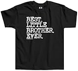 Threadrock Little Boys' Best Little Brother Ever Toddler T-Shirt 4T Black