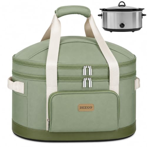 Image of DEEGO 2‑Layer Insulated Slow Cooker Carrier Bag for Crock-Pot 6-8 Quart