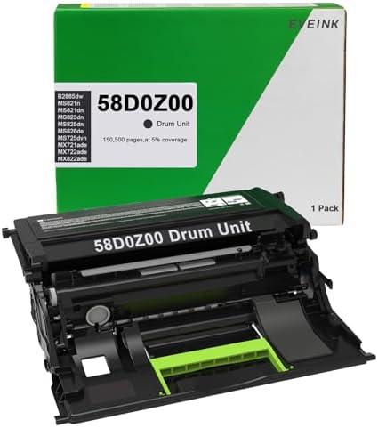 Lexmark Printer Drum 58D0Z00 Black Imaging Unit Replacement For