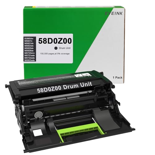 58D0Z00 Black Imaging Unit Replacement for Lexmark 58D0Z00 Imaging Unit Compatible with B2865dw MS821dn MS821n MS823dn MS825dn MS826de MS725dvn MX721ade MX722ade MX822ade MX826ade Printer by EVEINK - Used condition - US$66.94