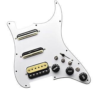 Amagogo Remplacement de Pickguard chargé pour guitare pratique, blanc robuste, installation facile, Pickguard précâblé… - Les Beatles, Paul McCartney, John Lennon, RIngo Starr, George Harrison Amagogo Remplacement de Pickguard chargé pour guitare pratique, blanc robuste, installation facile, Pickguard précâblé… – Image 2