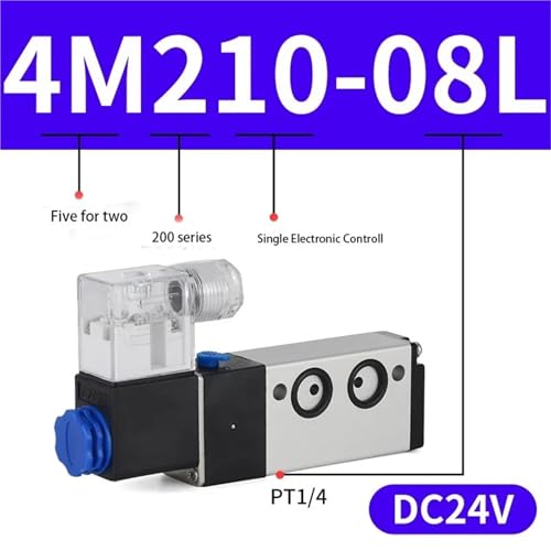 Électrovanne 4M210-08 DC24V vanne d'inversion 5/2 pour vérin pneumatique - 4
