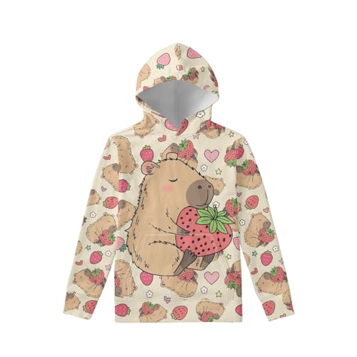 HUIACONG Boys Girls Hoodies for Youth Kids Crewneck Hooded Pullover Long Sleeve Sweatshirts