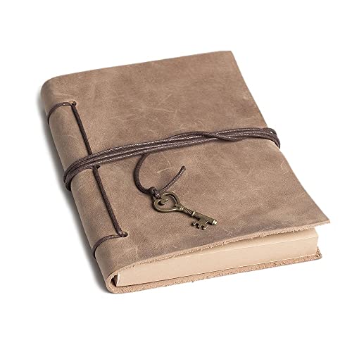 Carnet croquis en cuir véritable gris pour ne plus perdre vos inspirations