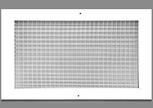 20" x 22" Cube Core Eggcrate Return Air Grille - Aluminum Rust Proof - HVAC Vent Duct Cover - White [Outer Dimensions: 22.75"w X 24.75"h]
