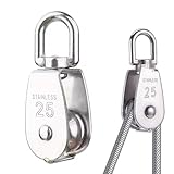 Umlenkrolle,Schwenken Rolle,Umlenkrollen aus Edelstahl,Umlenkrolle Riemenscheibe,M25 Einzelne Riemenscheibe, Riemenscheibe Fitnessstudio Edelstahl 304, Riemenscheibe aus Edelstahl