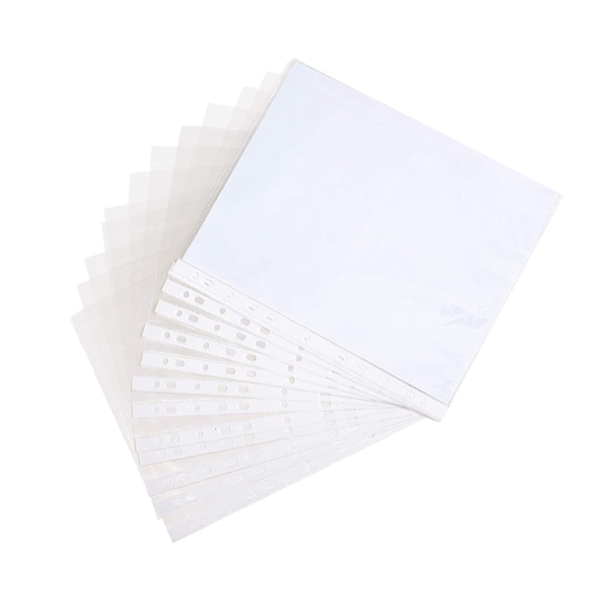 200 Stück Teiliges Klare Dokumenten Schutzhüllen mit Löchern Schnelllade Design Transparente Dicke Folien für Ordner und Mappen zum Sicheren Aufbewahren und Organisieren von