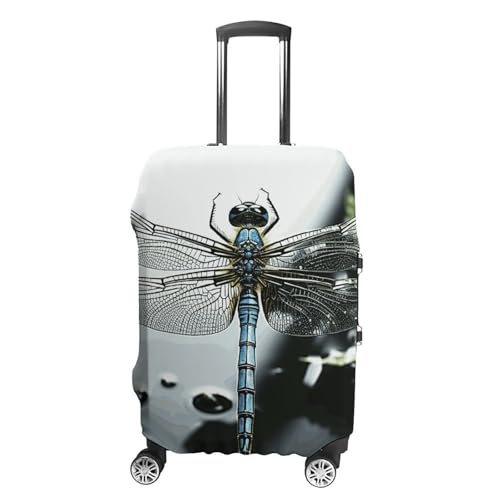 Travel Luggage Cover Elastic Suitcase Protector Anti-Scratch Washable Dragonfly Luggage Sleeve Tsa Approved Carry on Covers Baggage Cover Fits 18-32 Inch Luggages