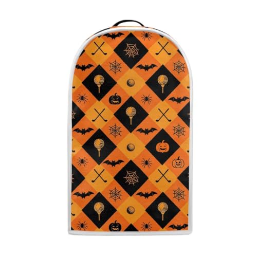 Image of Golf Pumpkins Blender Dust Cover, Anti Fingerprint Polyester Stand Mixer or Coffee Maker Appliance Protector, Stain Resistant Blender Cover for Kitchen Appliance Halloween Party Decor