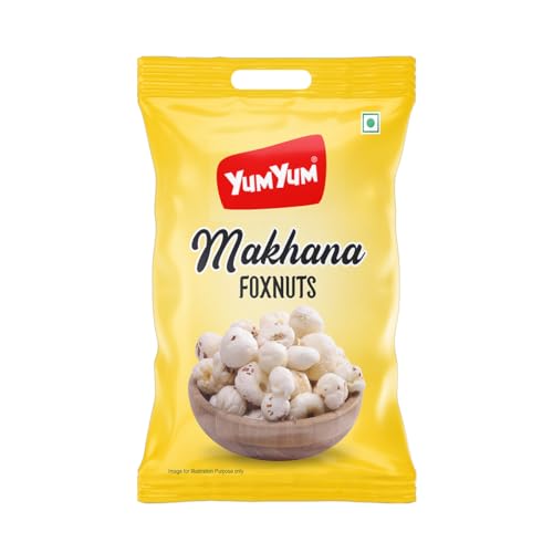 Image of Yum Yum High Protein Makhana (Foxnut) 200 g, Phool Makhana for Prasadam, Healthy Snacking, Fasting