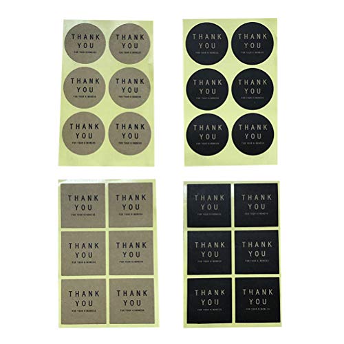 BESTONZON 20 folhas de adesivos de lacre Kraft para envelopes, doces, bolsa de presente