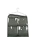 NIMES Durable Hanging Closet Underwear Sock Bra Stocking Organizer Dual-Sided Accessories Storage with 16 Large Clear Pockets (Grey)